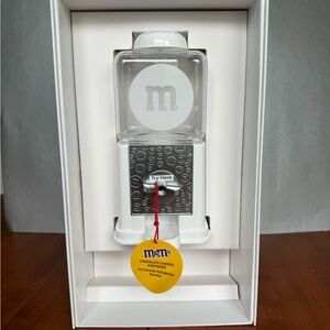 M&Ms Candy Dispenser White, Retro gumball machine design for weddings & party